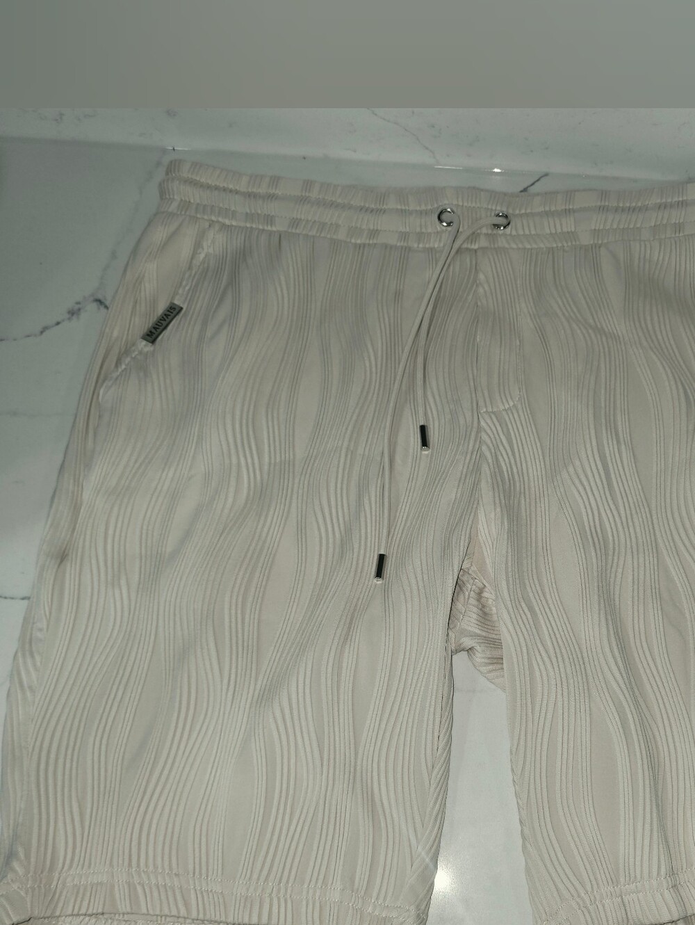Mauvais Wave Textured Shorts Size 36